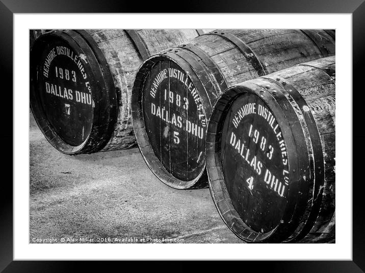 Three Barrels Framed Mounted Print by Alex Millar