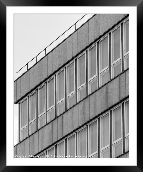 Straight Lines - Building UK Framed Mounted Print by Paul Bryan