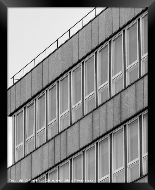 Straight Lines - Building UK Framed Print by Paul Bryan