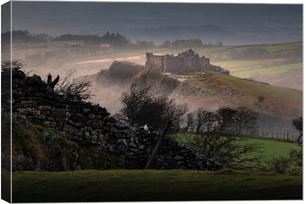 Carreg Cennen Castle Canvas Print by Leighton Collins