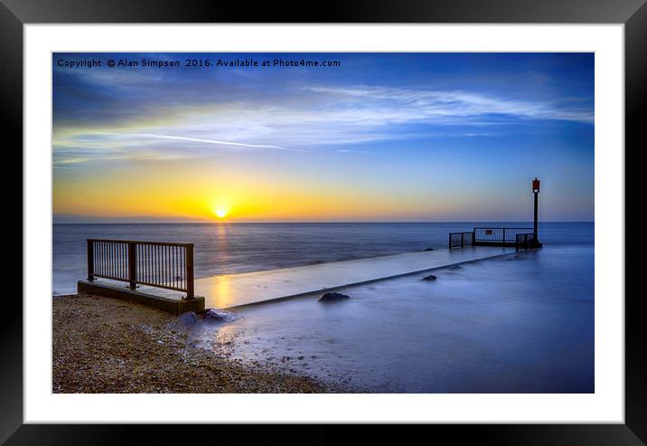 Sunset at Heacham Framed Mounted Print by Alan Simpson