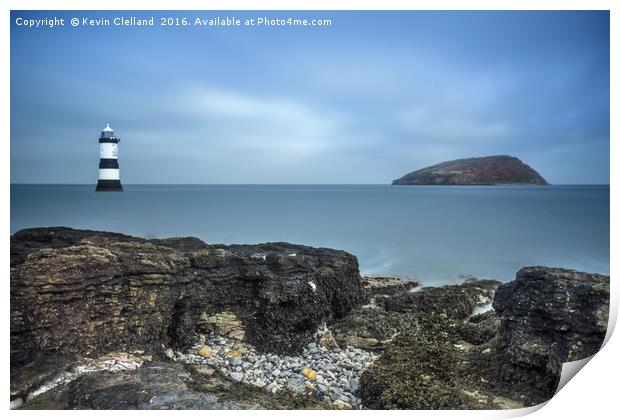Lighthouse at Sea Print by Kevin Clelland
