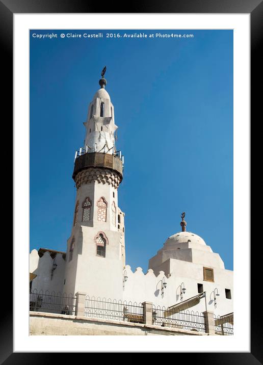 Abu Haggag Mosque  Framed Mounted Print by Claire Castelli