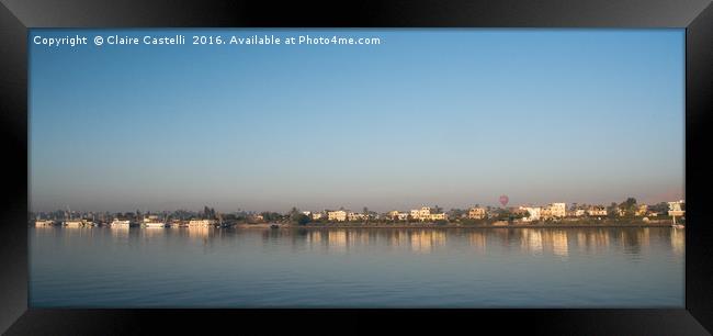 Balloon over the Nile Framed Print by Claire Castelli