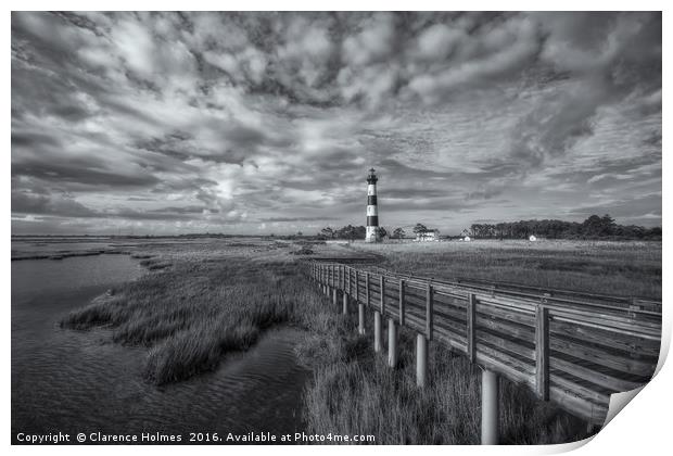 Bodie Island Lighthouse II Print by Clarence Holmes