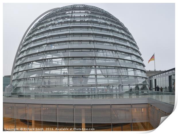      The Reichstag glass dome.                     Print by Richard Smith