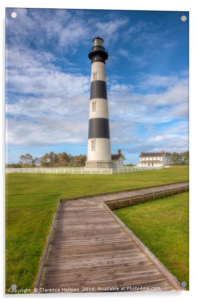 Bodie Island Lighthouse III Acrylic by Clarence Holmes
