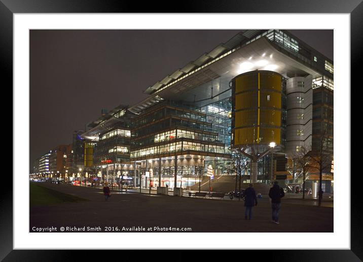    DSC_4456 Berlin buildings at night              Framed Mounted Print by Richard Smith