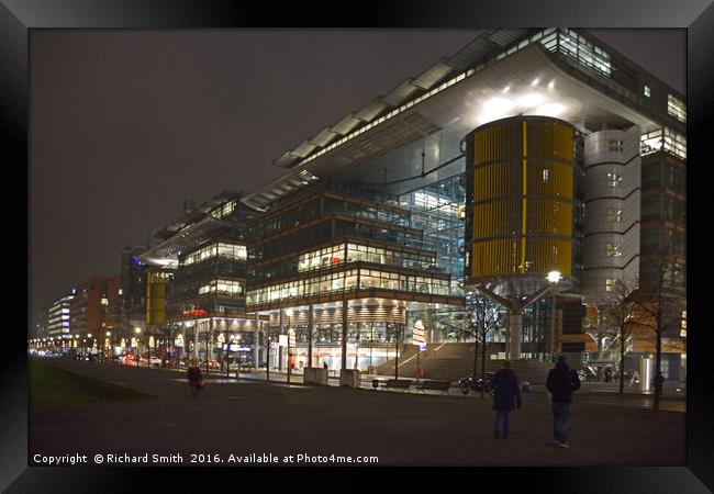    DSC_4456 Berlin buildings at night              Framed Print by Richard Smith