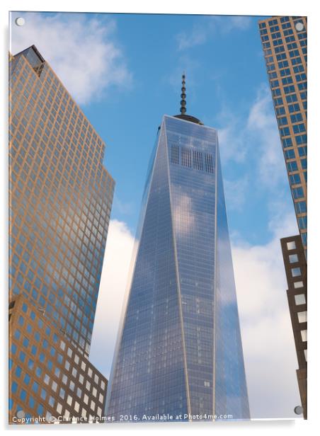 One World Trade Center I Acrylic by Clarence Holmes