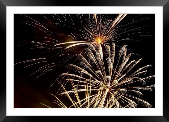 FIREWORK Framed Mounted Print by andrew saxton