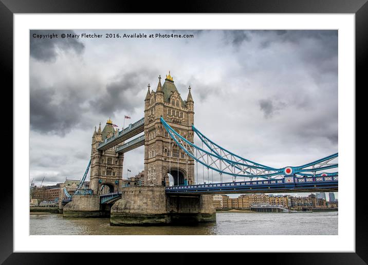Tower Bridge Framed Mounted Print by Mary Fletcher