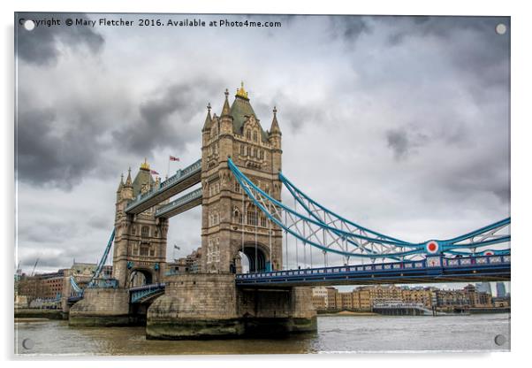 Tower Bridge Acrylic by Mary Fletcher