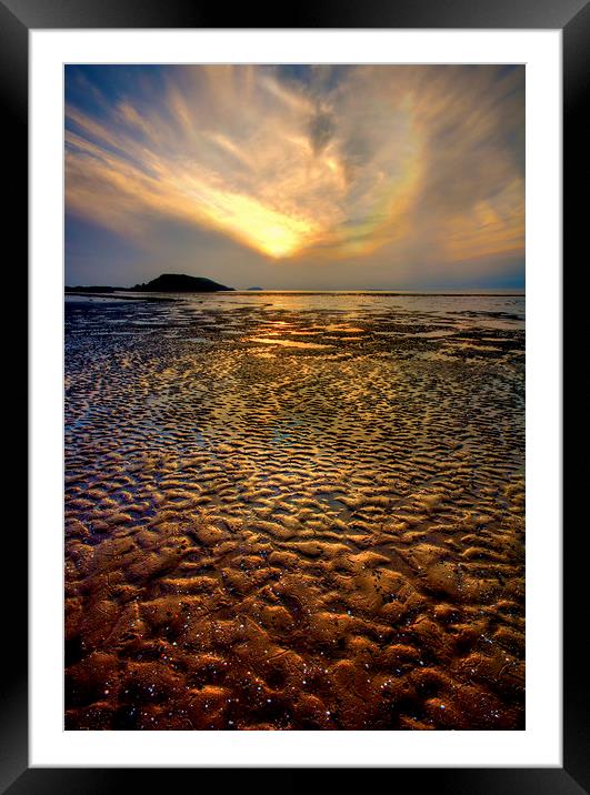Mud Flats on Weston-super-Mare Beach Framed Mounted Print by Pete Watson