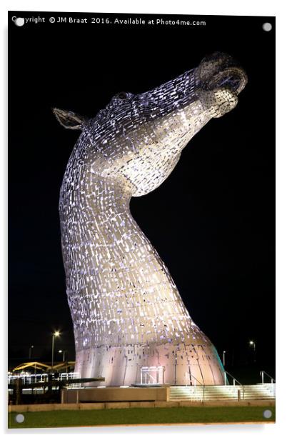 The Right Kelpie at Night Acrylic by Jane Braat