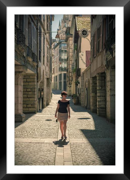  "Side Walk When She Walks" Framed Mounted Print by Dariusz Stec - Stec Studios