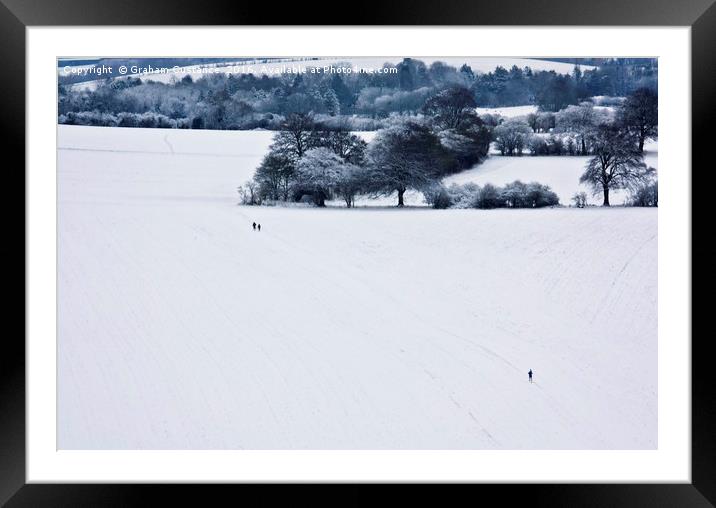 A Walk in the Snow Framed Mounted Print by Graham Custance