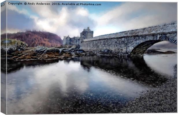 Eilean Donan Castle - Impressionist Canvas Print by Andy Anderson