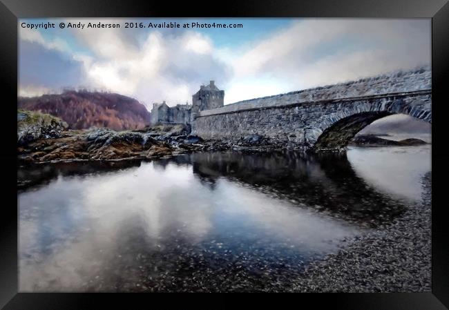 Eilean Donan Castle - Impressionist Framed Print by Andy Anderson