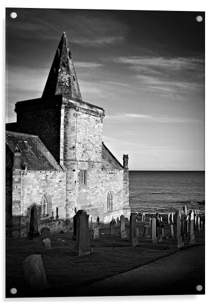 St.Monan's Church in Scotland. Acrylic by Aj’s Images