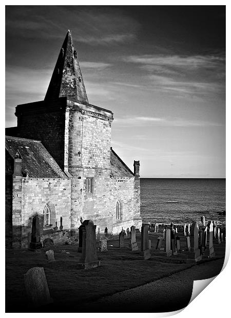 St.Monan's Church in Scotland. Print by Aj’s Images