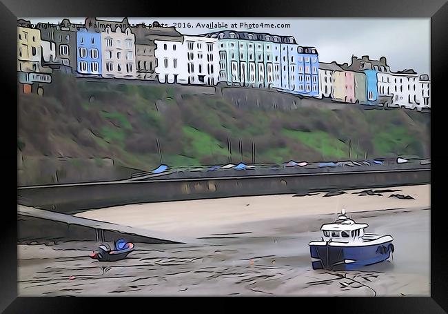 Tenby Harbour 2 Framed Print by Paula Palmer canvas