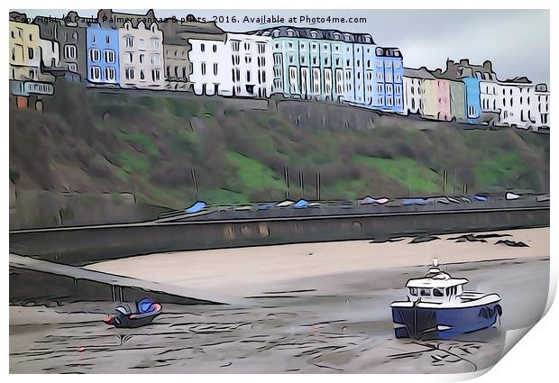 Tenby Harbour 2 Print by Paula Palmer canvas