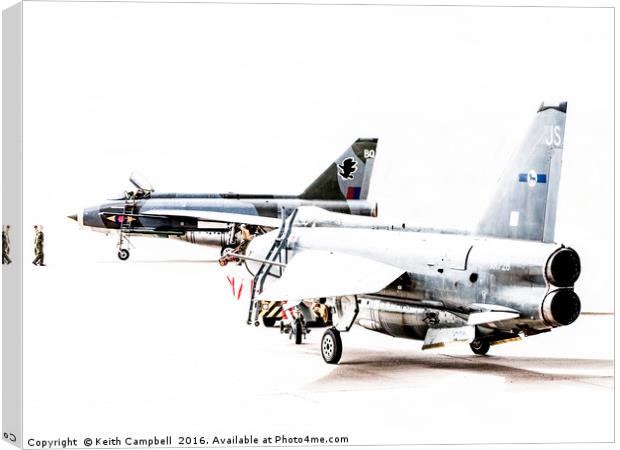 Lightning Pair Canvas Print by Keith Campbell