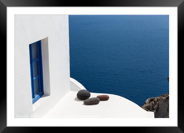 Santorini Framed Mounted Print by Nikos Vlasiadis