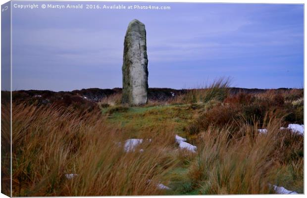 Danby Moor Stone Monument Yorkshire Canvas Print by Martyn Arnold