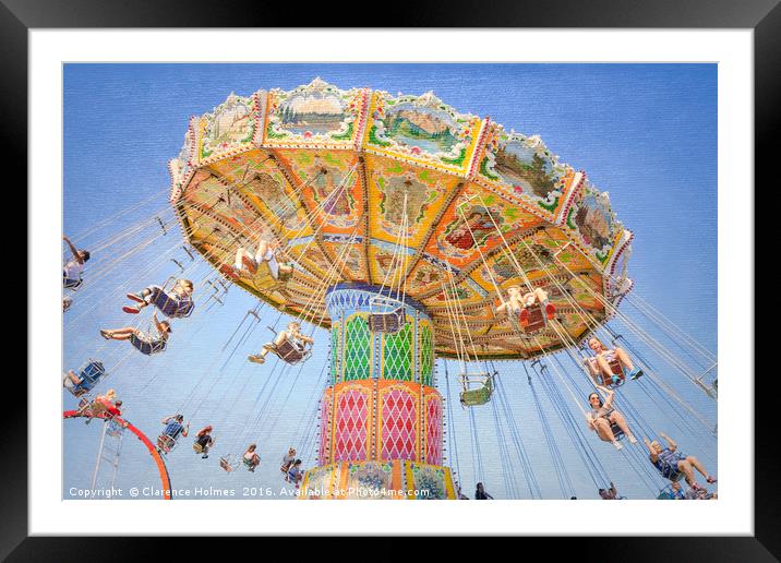 Ohio State Fair Wave Swinger III Framed Mounted Print by Clarence Holmes