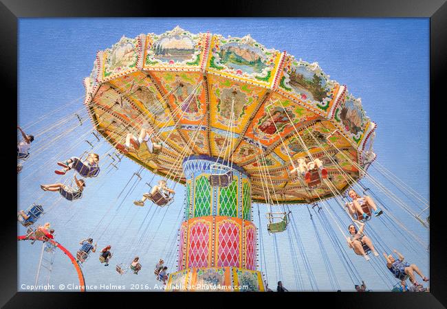 Ohio State Fair Wave Swinger III Framed Print by Clarence Holmes