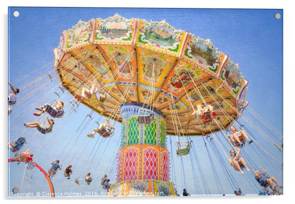 Ohio State Fair Wave Swinger III Acrylic by Clarence Holmes