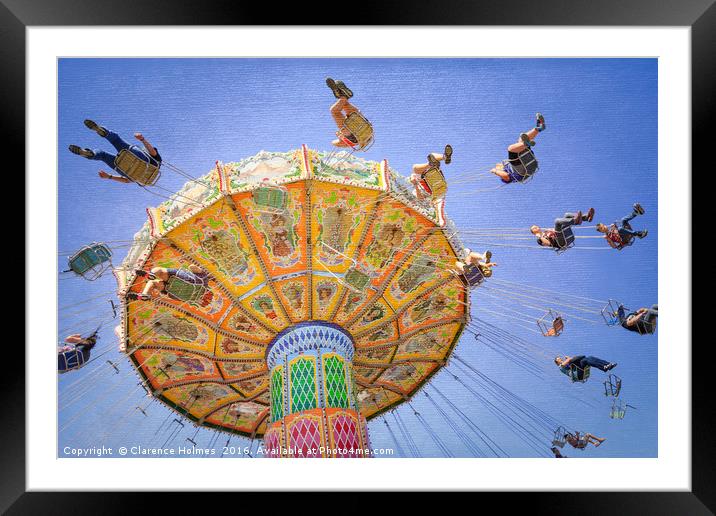 Ohio State Fair Wave Swinger VI Framed Mounted Print by Clarence Holmes