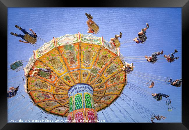 Ohio State Fair Wave Swinger VI Framed Print by Clarence Holmes
