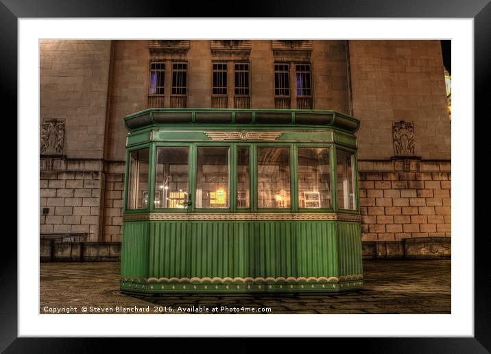 Old ticket booth Framed Mounted Print by Steven Blanchard