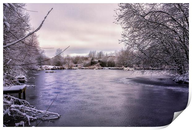 Frozen Lake Print by Jonathan Thirkell