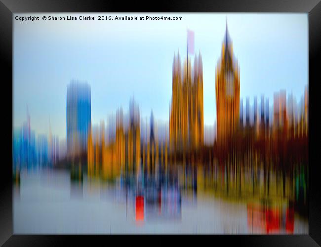 London in motion Framed Print by Sharon Lisa Clarke
