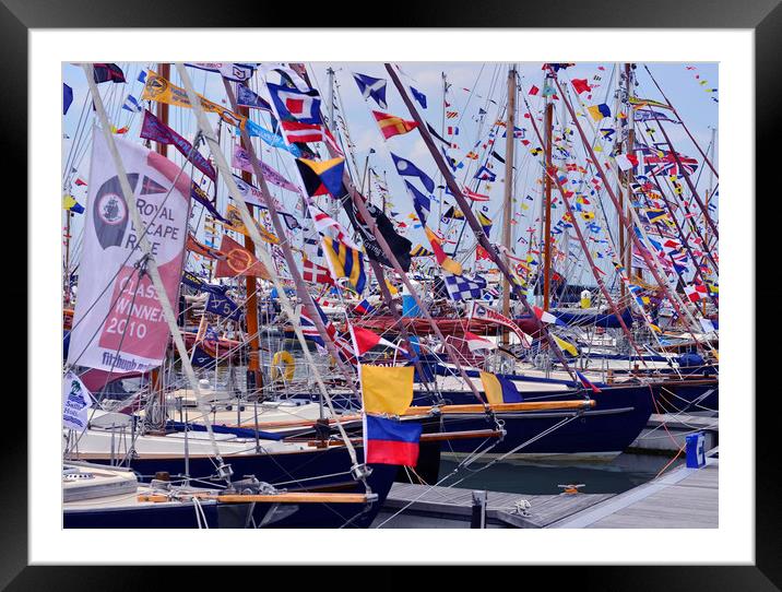 Cowes week yachts  Framed Mounted Print by Shaun Jacobs