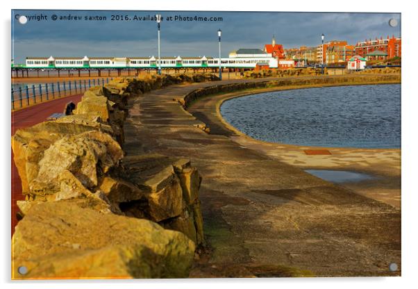 ST ANNES PIER  Acrylic by andrew saxton