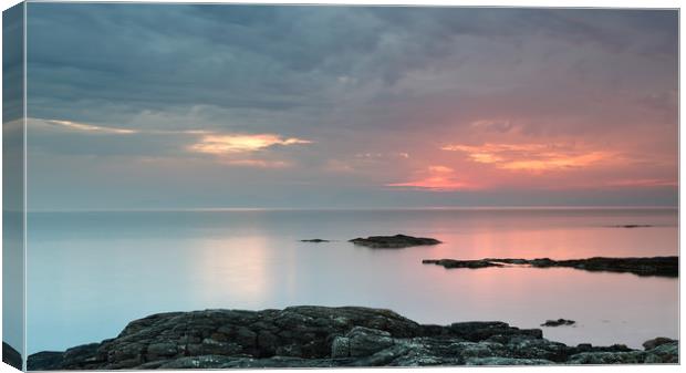 Sunset by the Sound of Jura Canvas Print by Maria Gaellman