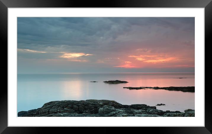 Sunset by the Sound of Jura Framed Mounted Print by Maria Gaellman