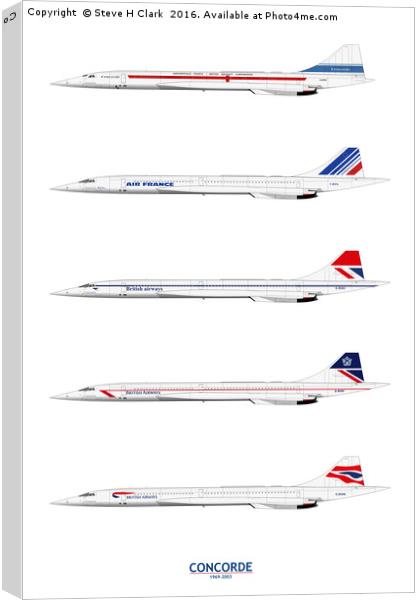 Concorde 1969-2003 Canvas Print by Steve H Clark