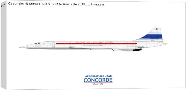 Prototype Concorde 001 F-WTSS Canvas Print by Steve H Clark