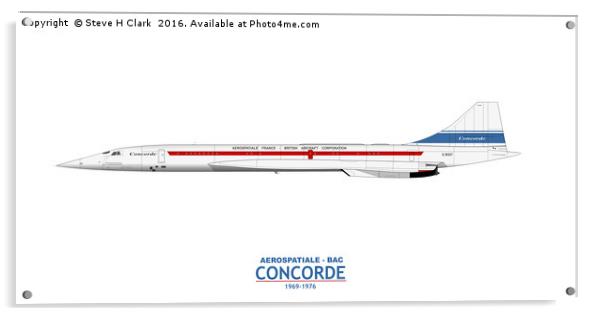 Concorde 002 G-BSST Acrylic by Steve H Clark