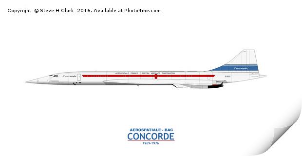 Concorde 002 G-BSST Print by Steve H Clark