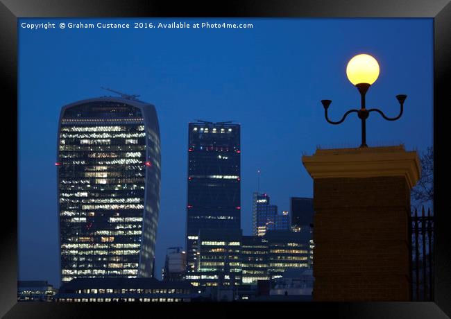 London Skyline Framed Print by Graham Custance
