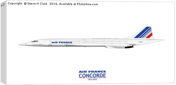 Air France Concorde Canvas Print by Steve H Clark