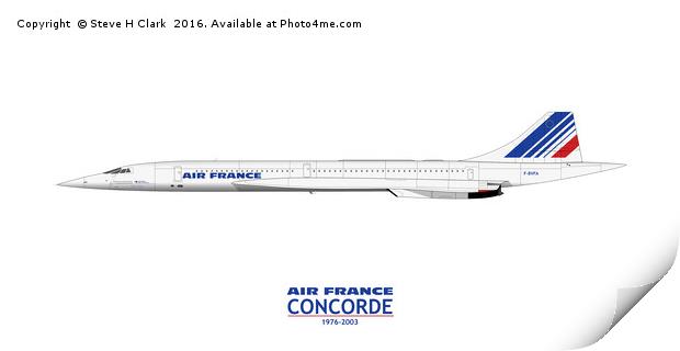 Air France Concorde Print by Steve H Clark