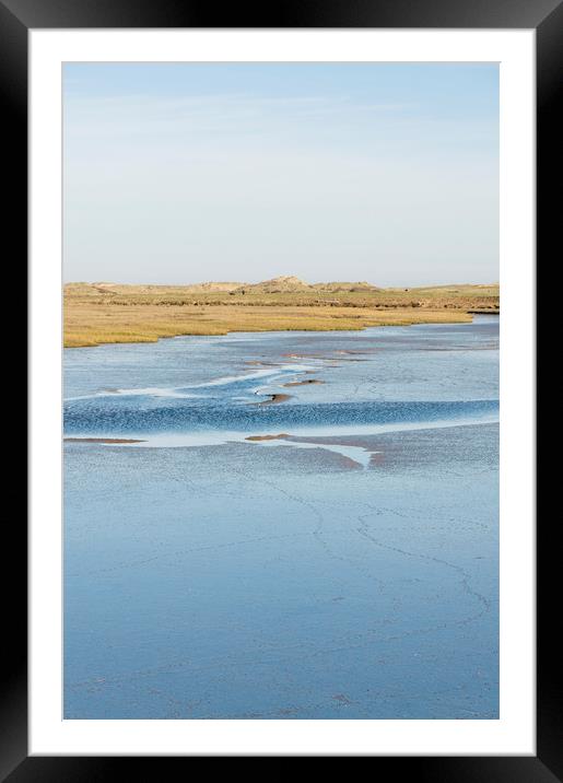 Low tide salt marsh at Burnham Overy Staithe, Norf Framed Mounted Print by Liam Grant